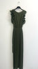 A2516 Khaki Ruffle Pleat Jumpsuit
