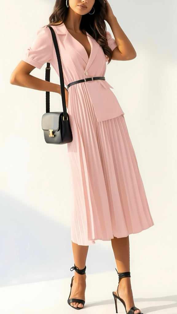 A2879 Nude Blazer Dress