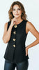 A2641 Black Suede Waistcoat