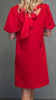 A2753 Doherty Red Applique Shift Dress