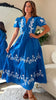 A2440 Arina Royal Embroidered Day Dress