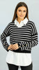 A2662 Black 2in1 Stripe Top