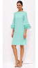 A2194 Kenu Aqua Feather Shift Dress