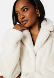 A1171 Viebba Off White Faux Fur Jacket