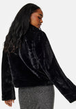 A1172 Viebba Black Faux Fur Jacket