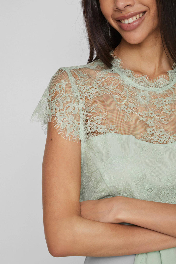 4-A0645 Vidiona Mint Chiffon Dress