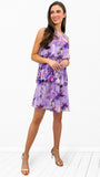 4-A0629 Lilac Layered Flounce Dress