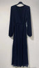 A3176 Navy Ciana Pleated Midi Dress