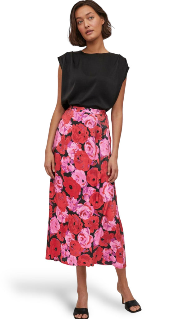 4-A0196 - (SIZE 8 ONLY) - Vilana Floral Highwaist Skirt