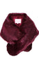 8766FF Burgundy Fur Wrap