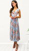 4-A1365LL Brianna Floral Pleat Dress
