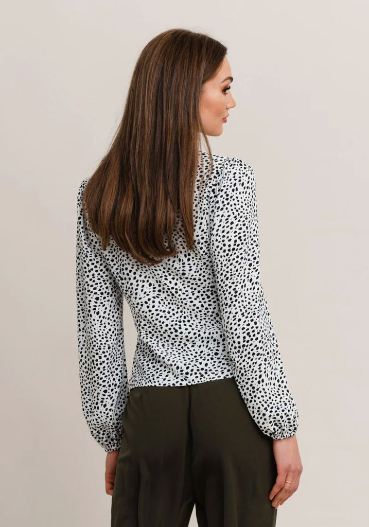 4-7582 - (SIZE 6 ONLY) - Dalmatine Dot Zandy Blouse