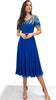A3090 Royal Embellished Flare Dress