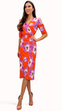 4-A0433 Tala Orange/violet Wrap Dress