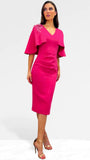 1-A0734 Ciluna Pink Cape Dress