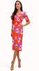 4-A0433 Tala Orange/violet Wrap Dress