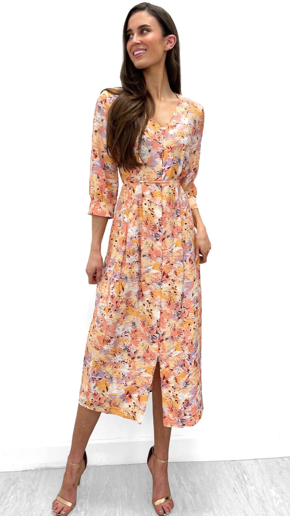 4-A1365II Sandria Pastel Print Midi Dress