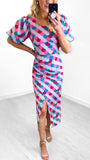4-A0620 Emma Pink Multi Dress