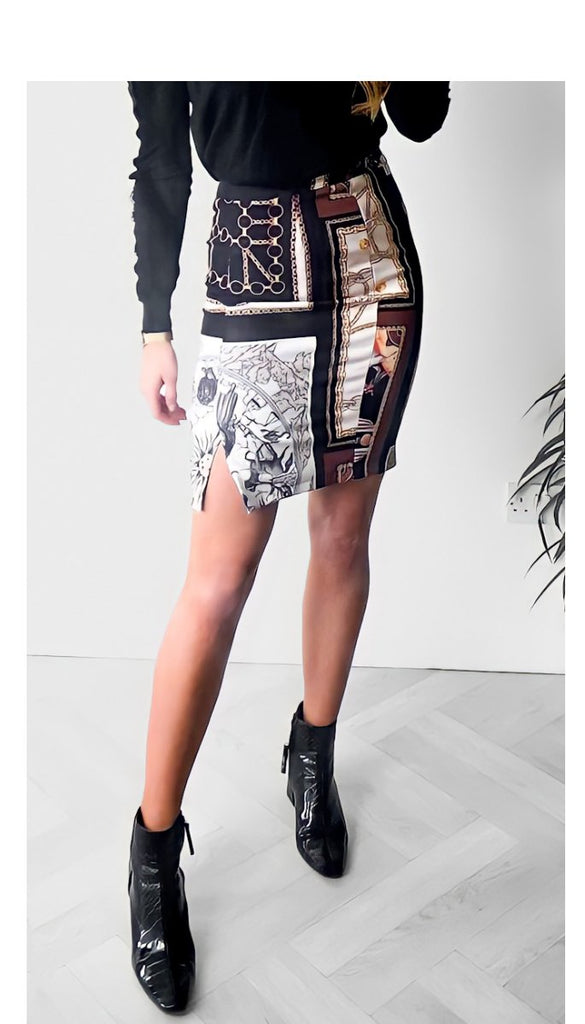 4-8457 Bodycon Skirt (PRINTS VARY)