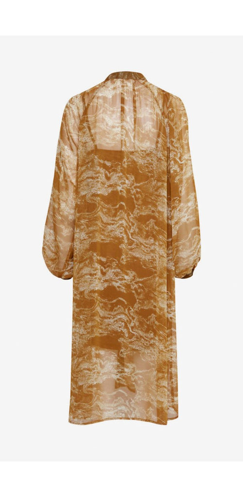4-8732 Golden Midi Shirt Dress