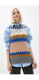 4-8731 Nordic Style Pattern Knit Vest