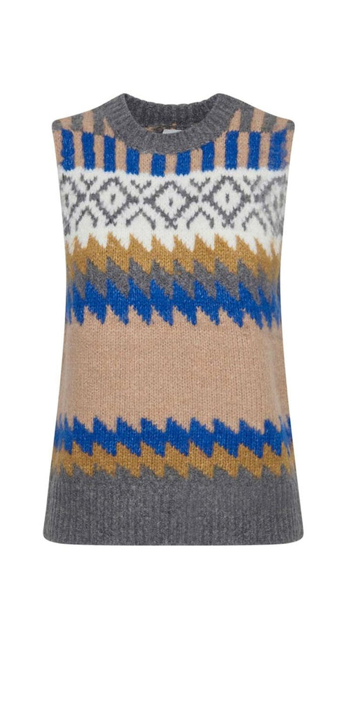 4-8731 Nordic Style Pattern Knit Vest
