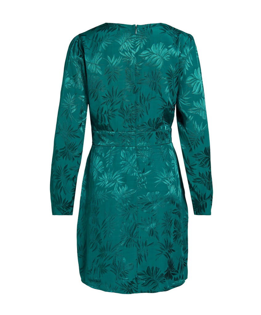 4-A0411 - (SIZE 12 ONLY) - Vietike Teal Embossed Dress